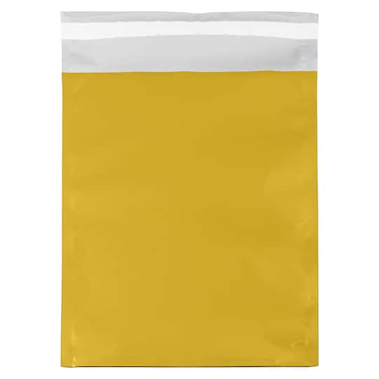 JAM Paper 9" x 12" Gold Foil Open End Envelopes with Self Adhesive Closure, 25ct.